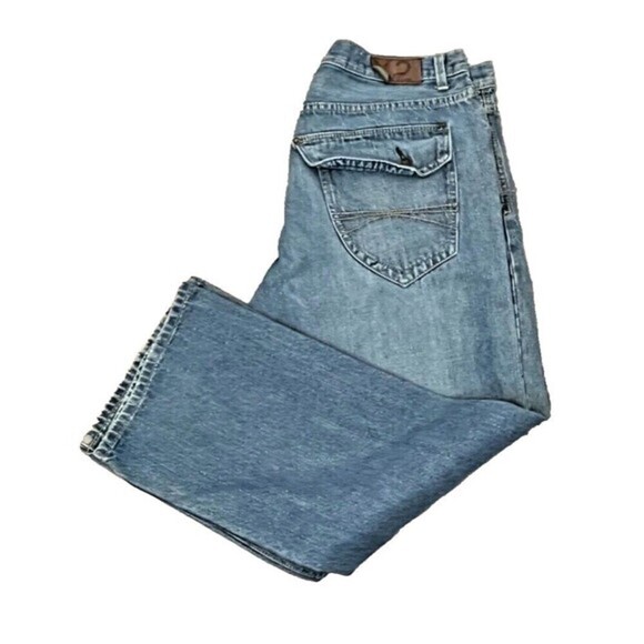 Express X2 Denim Low Rise Boot Cut Blue Jeans M11 Slim‎ Sz W36 L30 - Picture 3 of 8